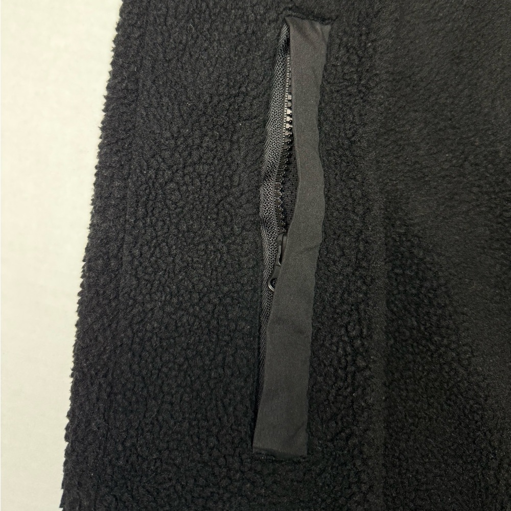 Old Navy Cozy Sherpa Mock Neck Furry Zip Jacket Black Size L - Picture 6 of 11